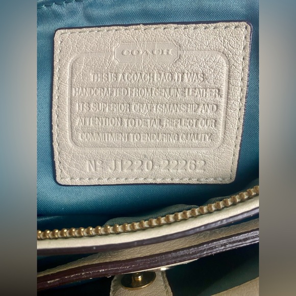 Coach Madison Kara Ivory White Leather Carryall Tote - Picture 9 of 16